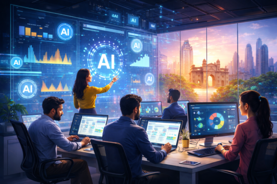 AI-powered digital advertising team optimizing automated ad campaigns in India